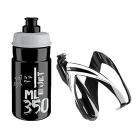 Láhev dětská 0,35l + košík ELITE Kit Ceo Jet černý